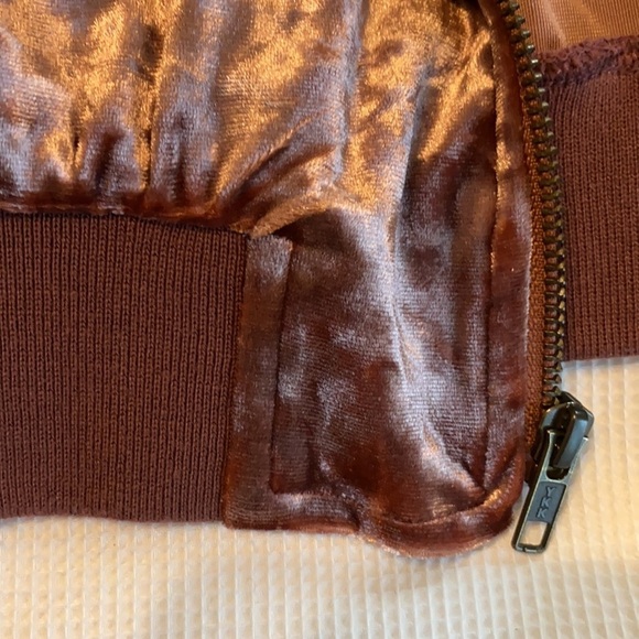 Bomber Jacket Plush Plum Mossimo size XS - Picture 10 of 11